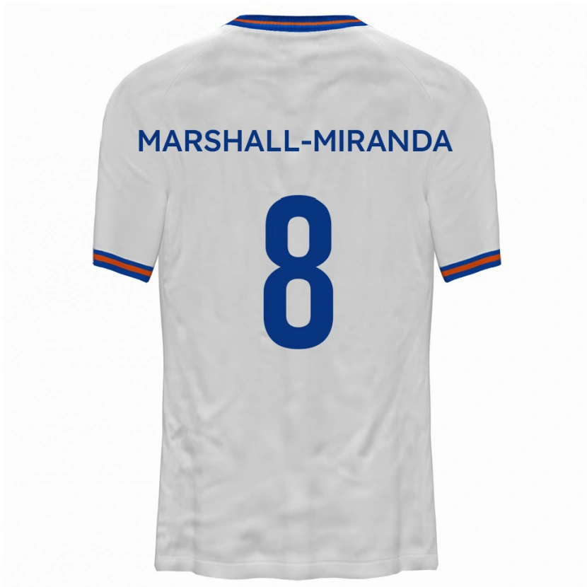 Danxen Mulher Camisola Marley Marshall-Miranda #8 Branco Azul Alternativa 2025/26 Camisa Brasil
