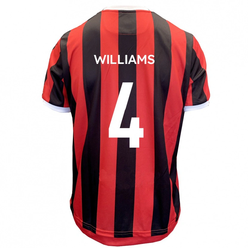 Danxen Mulher Camisola Morgan Williams #4 Vermelho Preto Alternativa 2025/26 Camisa Brasil