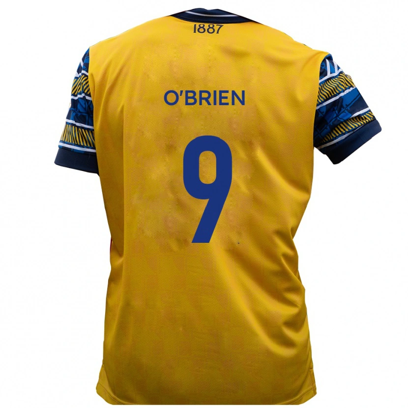 Danxen Mulher Camisola Aiden O'brien #9 Amarelo Preto Alternativa 2025/26 Camisa Brasil