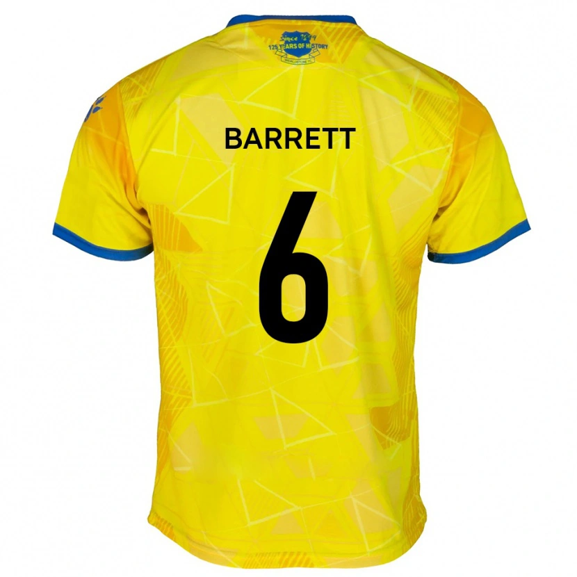 Danxen Mulher Camisola Mason Barrett #6 Amarelo Azul Alternativa 2025/26 Camisa Brasil