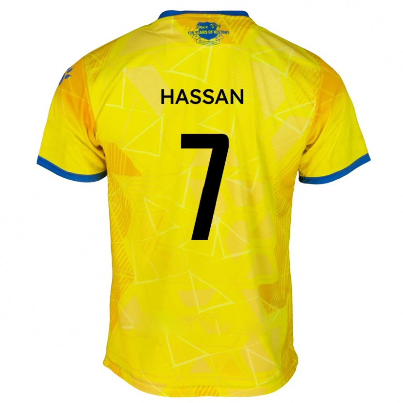 Danxen Mulher Camisola Sakariya Hassan #7 Amarelo Azul Alternativa 2025/26 Camisa Brasil