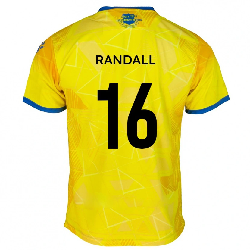 Danxen Mulher Camisola Will Randall #16 Amarelo Azul Alternativa 2025/26 Camisa Brasil