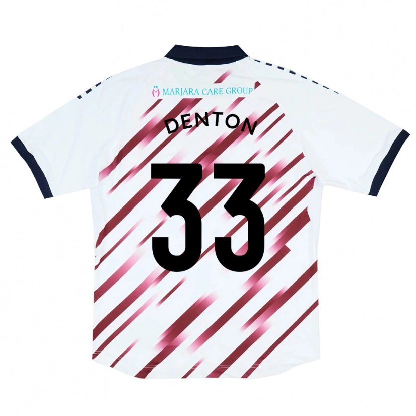 Danxen Mulher Camisola Tyler Denton #33 Branco Vermelho Alternativa 2025/26 Camisa Brasil
