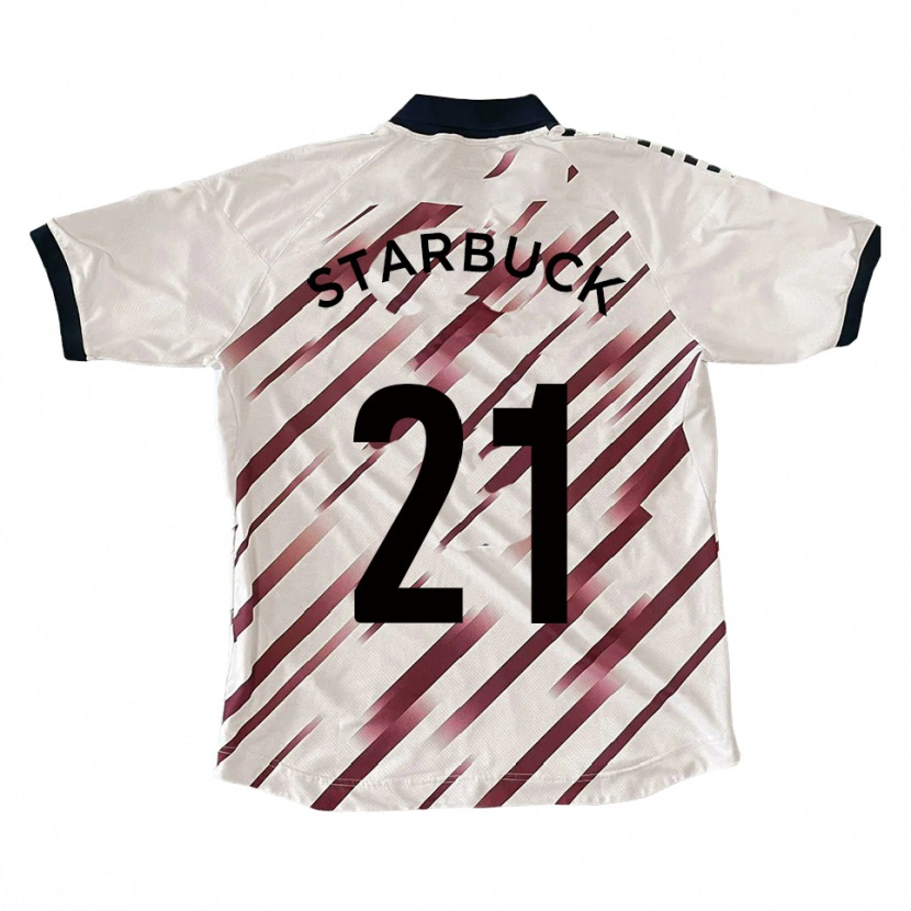 Danxen Mulher Camisola Joe Starbuck #21 Branco Vermelho Alternativa 2025/26 Camisa Brasil