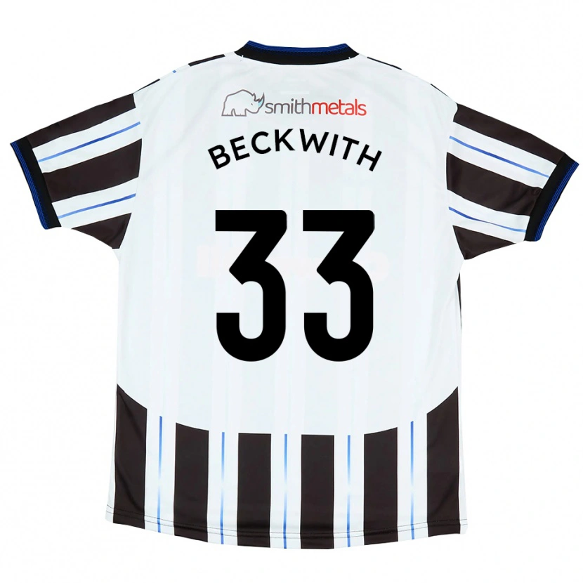 Danxen Mulher Camisola Sam Beckwith #33 Branco Preto Alternativa 2025/26 Camisa Brasil
