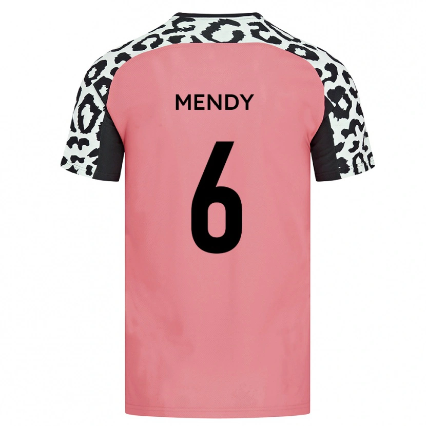 Danxen Mulher Camisola Laurent Mendy #6 Rosa Preto Alternativa 2025/26 Camisa Brasil