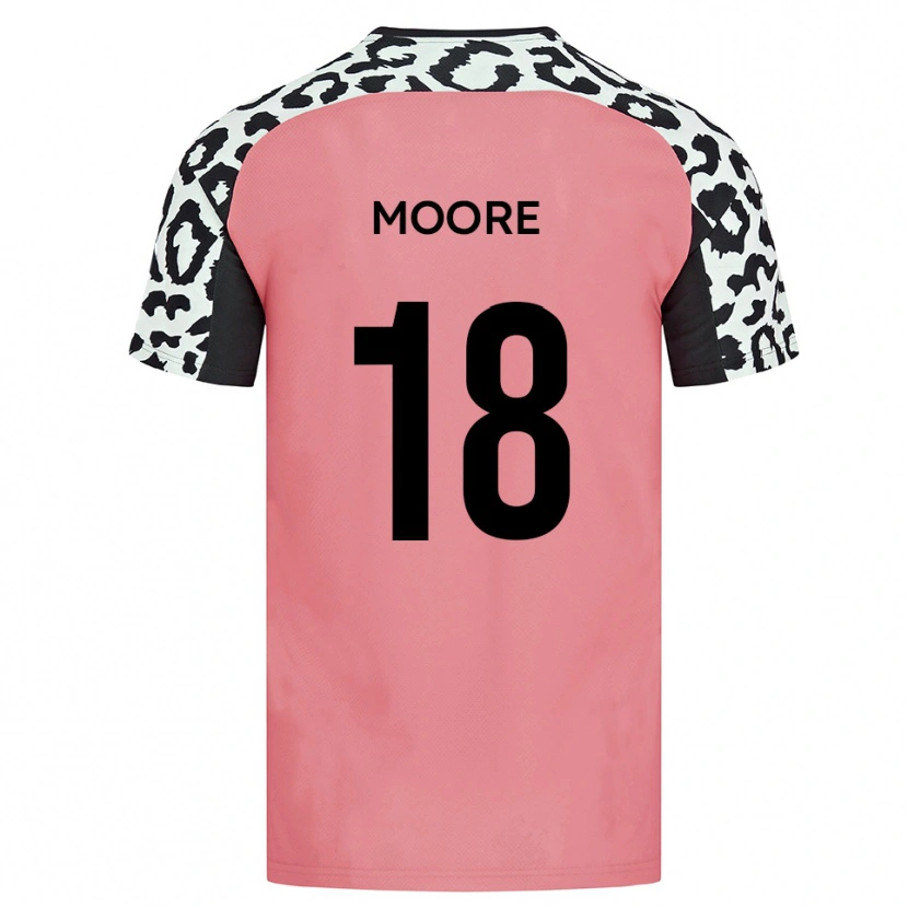 Danxen Mulher Camisola Isaac Moore #18 Rosa Preto Alternativa 2025/26 Camisa Brasil