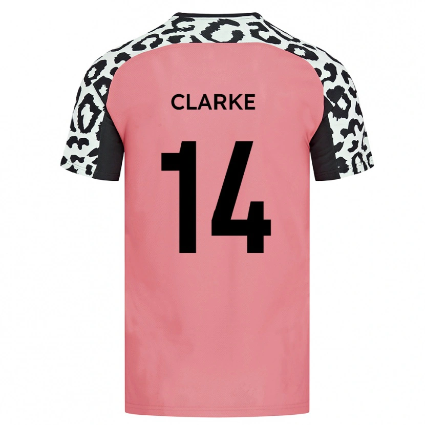 Danxen Mulher Camisola Jayden Clarke #14 Rosa Preto Alternativa 2025/26 Camisa Brasil