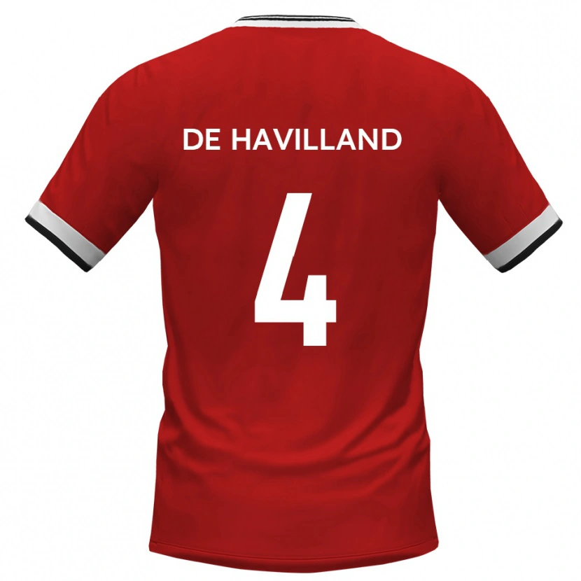 Danxen Mulher Camisola Will De Havilland #4 Branco Preto Alternativa 2025/26 Camisa Brasil