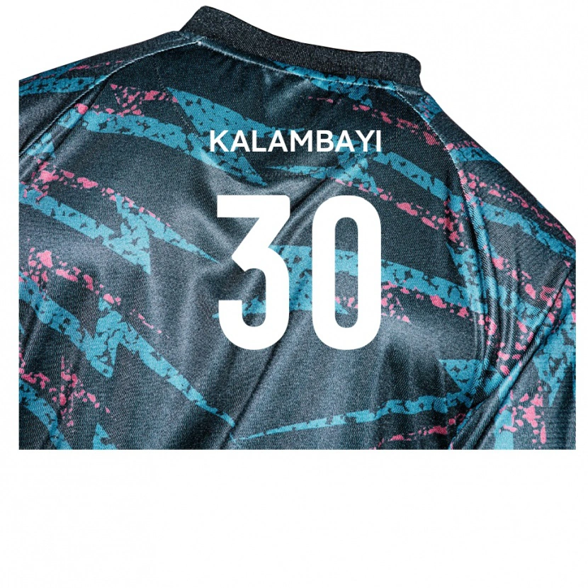 Danxen Mulher Camisola Paul Kalambayi #30 Preto Azul Marinho Alternativa 2025/26 Camisa Brasil