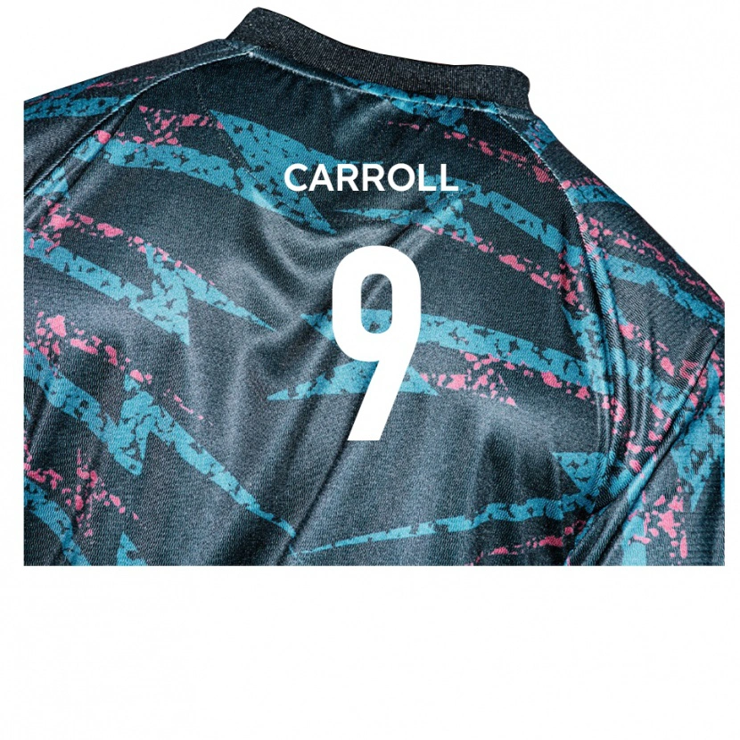Danxen Mulher Camisola Andy Carroll #9 Preto Azul Marinho Alternativa 2025/26 Camisa Brasil
