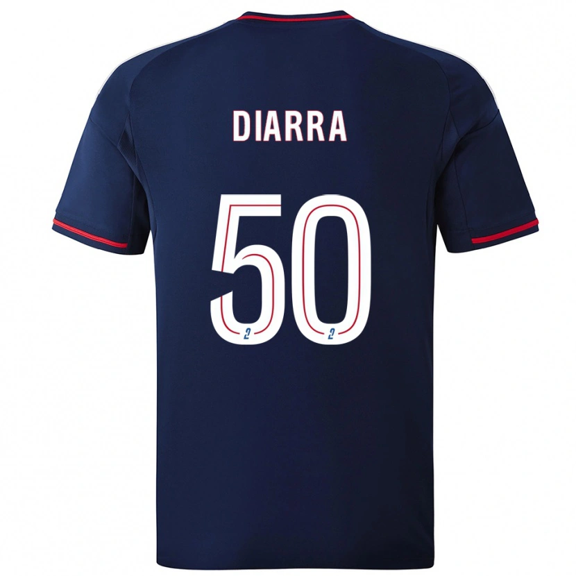 Danxen Mulher Camisola Lassine Diarra #50 Azul Marinho Vermelho Alternativa 2025/26 Camisa Brasil