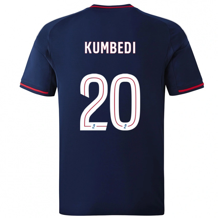 Danxen Mulher Camisola Saël Kumbedi #20 Azul Marinho Vermelho Alternativa 2025/26 Camisa Brasil