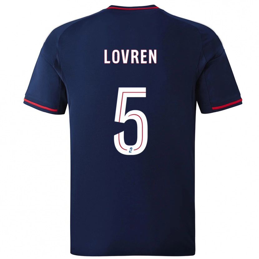 Danxen Mulher Camisola Dejan Lovren #5 Azul Marinho Vermelho Alternativa 2025/26 Camisa Brasil