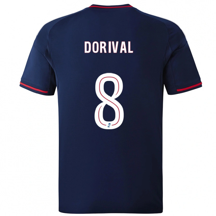 Danxen Mulher Camisola Pierre Dorival #8 Azul Marinho Vermelho Alternativa 2025/26 Camisa Brasil