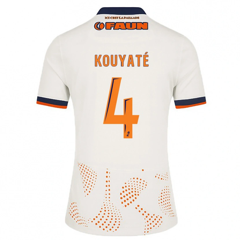 Danxen Mulher Camisola Kiki Kouyaté #4 Branco Laranja Alternativa 2025/26 Camisa Brasil