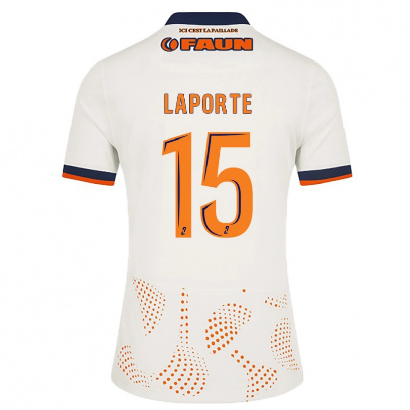 Danxen Mulher Camisola Julien Laporte #15 Branco Laranja Alternativa 2025/26 Camisa Brasil