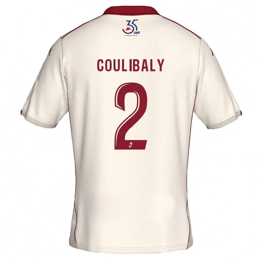 Danxen Mulher Camisola Ibrahim Coulibaly #2 Branco Vinho Alternativa 2025/26 Camisa Brasil