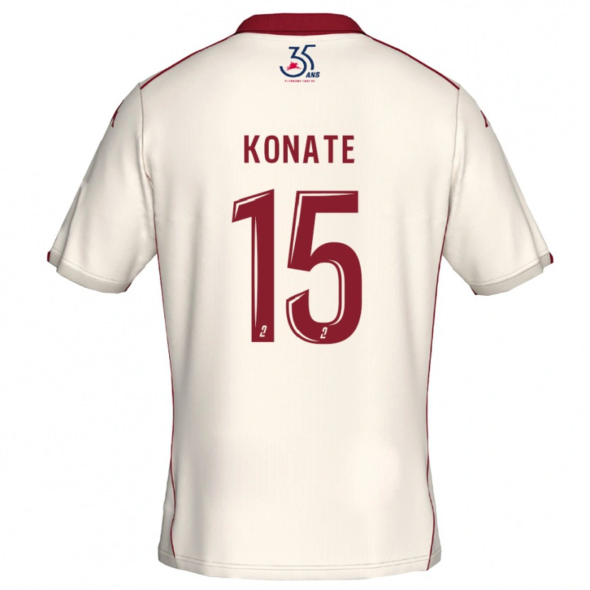 Danxen Mulher Camisola Cheick Oumar Konaté #15 Branco Vinho Alternativa 2025/26 Camisa Brasil