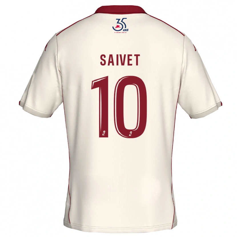 Danxen Mulher Camisola Henri Saivet #10 Branco Vinho Alternativa 2025/26 Camisa Brasil
