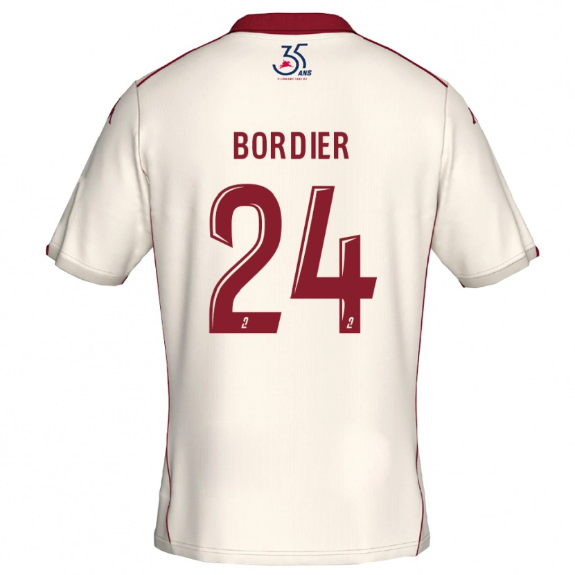 Danxen Mulher Camisola Emma Bordier #24 Branco Vinho Alternativa 2025/26 Camisa Brasil