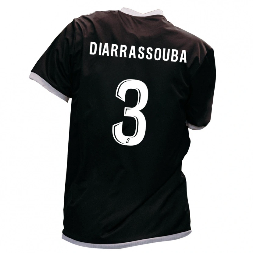 Danxen Mulher Camisola Corneille Diarrassouba #3 Preto Dourado Alternativa 2025/26 Camisa Brasil