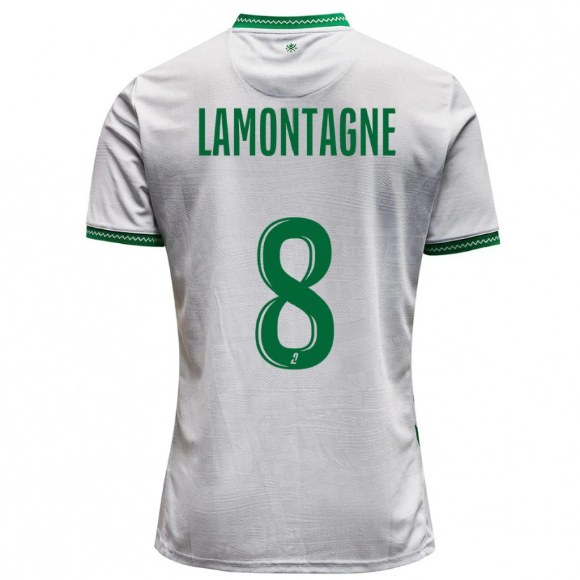 Danxen Mulher Camisola Alexandria Lamontagne #8 Branco Verde Alternativa 2025/26 Camisa Brasil
