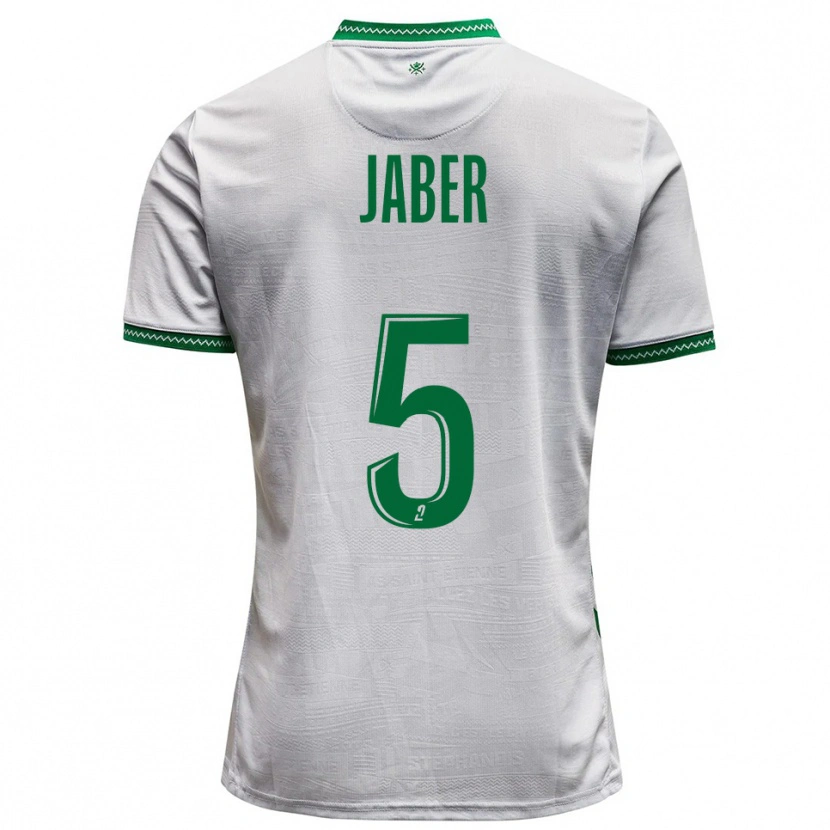 Danxen Mulher Camisola Mahmoud Jaber #5 Branco Verde Alternativa 2025/26 Camisa Brasil