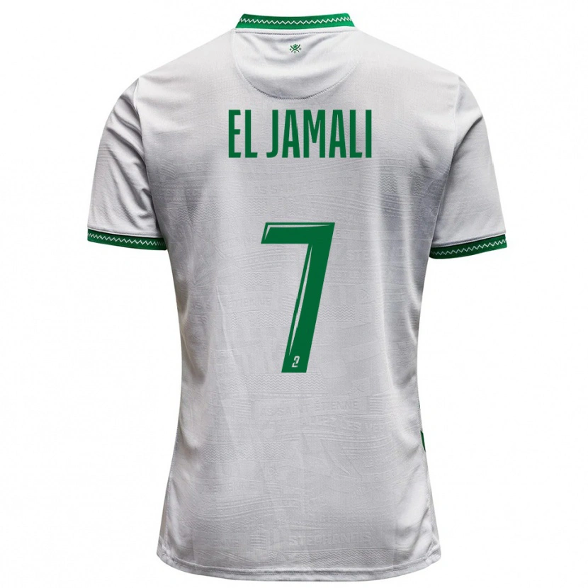 Danxen Mulher Camisola Nadir El Jamali #7 Branco Verde Alternativa 2025/26 Camisa Brasil