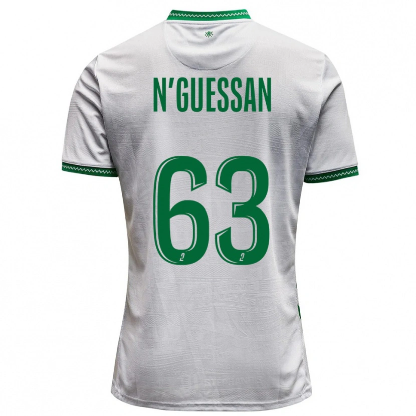 Danxen Mulher Camisola Djylian N'guessan #63 Branco Verde Alternativa 2025/26 Camisa Brasil