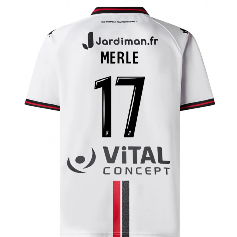 Danxen Mulher Camisola Juliette Merle #17 Branco Vermelho Alternativa 2025/26 Camisa Brasil