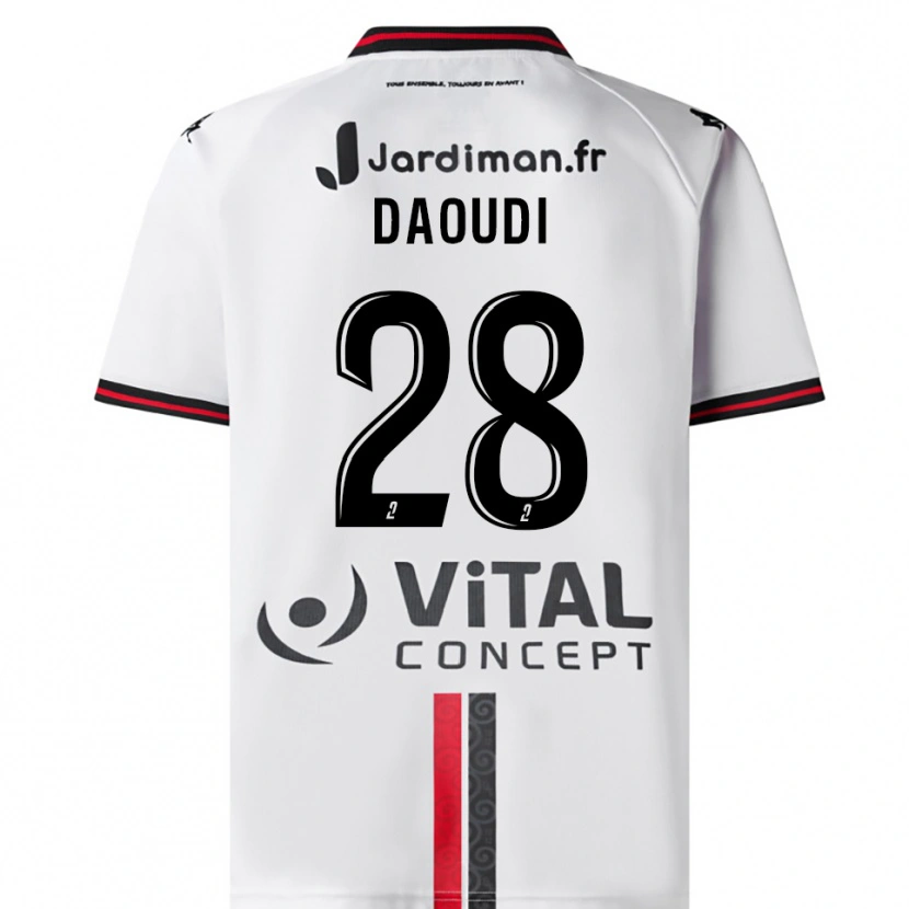 Danxen Mulher Camisola Sana Daoudi #28 Branco Vermelho Alternativa 2025/26 Camisa Brasil