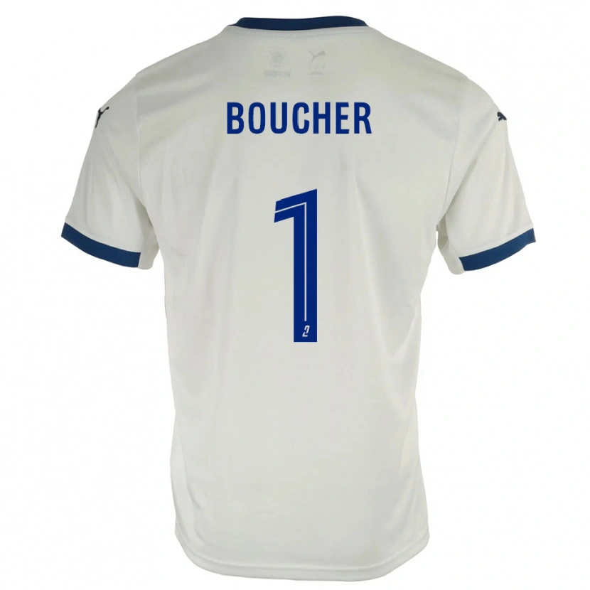 Danxen Mulher Camisola Zacharie Boucher #1 Branco Azul Alternativa 2025/26 Camisa Brasil