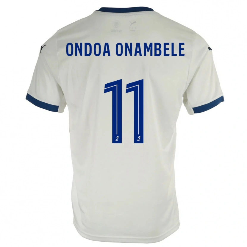 Danxen Mulher Camisola Fred Ondoa Onambele #11 Branco Azul Alternativa 2025/26 Camisa Brasil