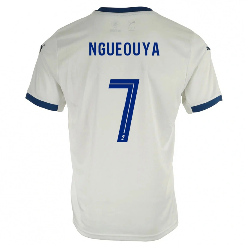 Danxen Mulher Camisola Anthony Ngueouya #7 Branco Azul Alternativa 2025/26 Camisa Brasil
