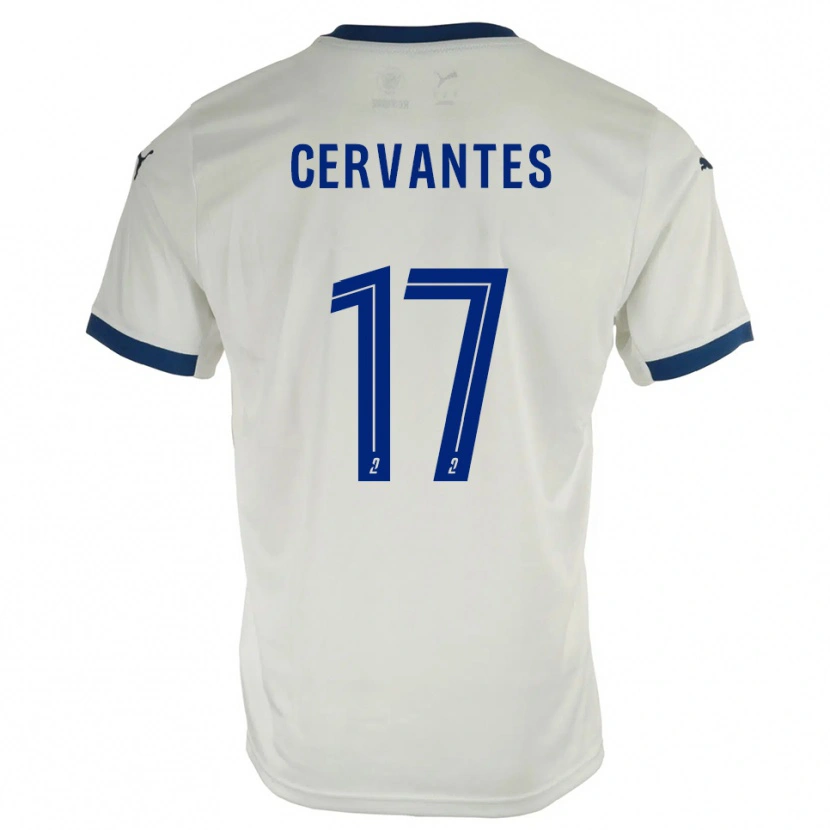 Danxen Mulher Camisola Noa Cervantes #17 Branco Azul Alternativa 2025/26 Camisa Brasil