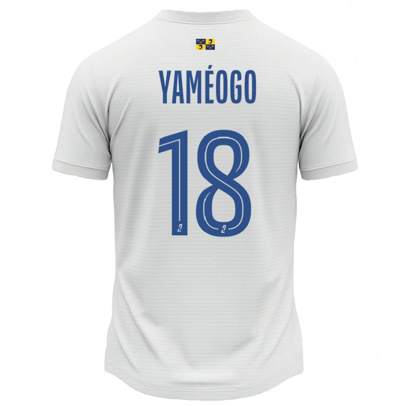 Danxen Mulher Camisola Bachirou Yaméogo #18 Branco Azul Alternativa 2025/26 Camisa Brasil