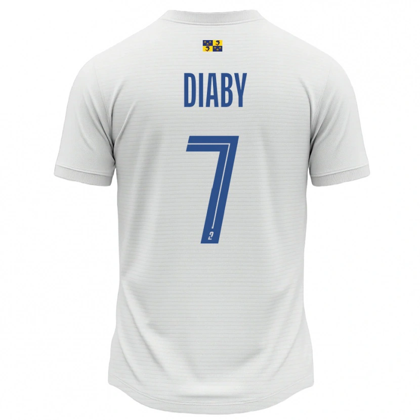 Danxen Mulher Camisola Yadaly Diaby #7 Branco Azul Alternativa 2025/26 Camisa Brasil