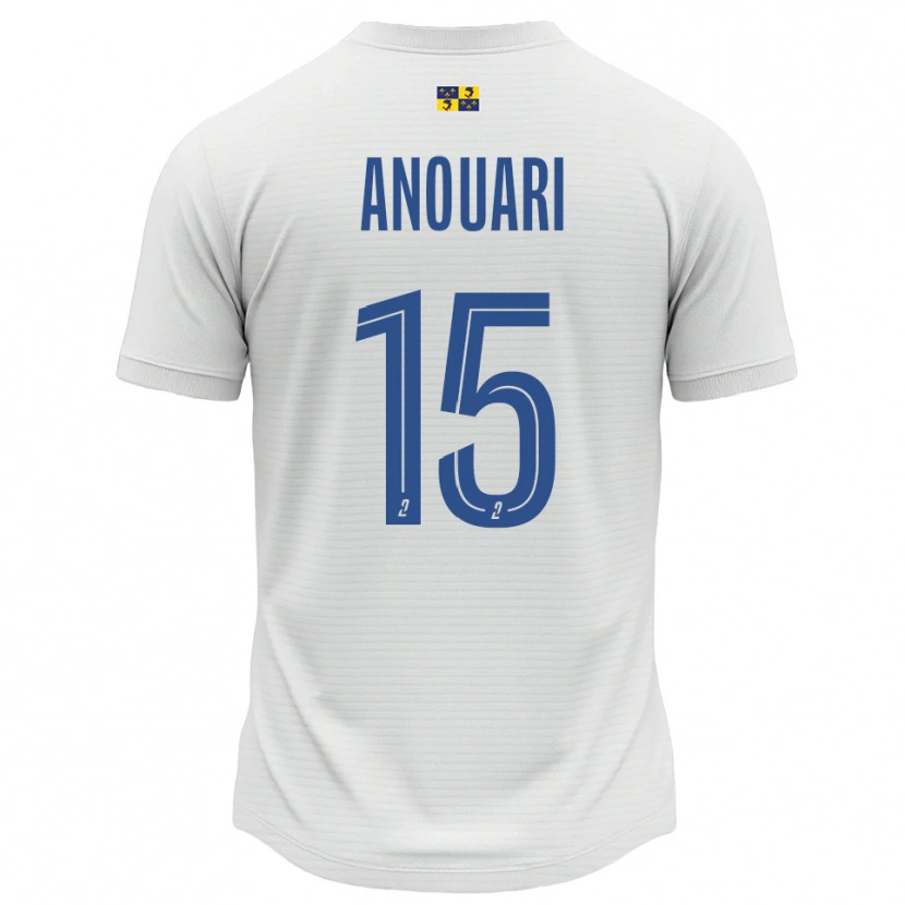 Danxen Mulher Camisola Naël Anouari #15 Branco Azul Alternativa 2025/26 Camisa Brasil