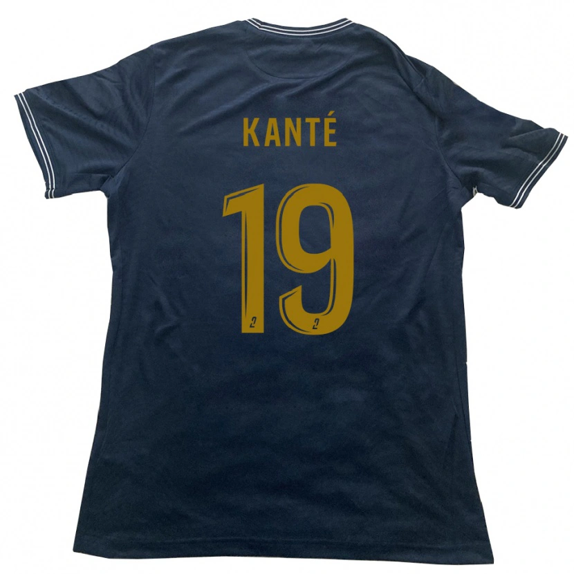 Danxen Mulher Camisola Ousmane Kanté #19 Azul Marinho Dourado Alternativa 2025/26 Camisa Brasil