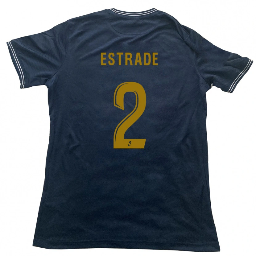 Danxen Mulher Camisola Alexandre Estrade #2 Azul Marinho Dourado Alternativa 2025/26 Camisa Brasil