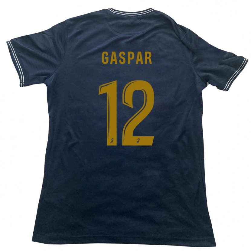 Danxen Mulher Camisola Jordy Gaspar #12 Azul Marinho Dourado Alternativa 2025/26 Camisa Brasil