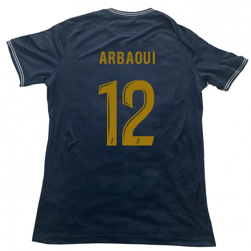 Danxen Mulher Camisola Walid Arbaoui #12 Azul Marinho Dourado Alternativa 2025/26 Camisa Brasil