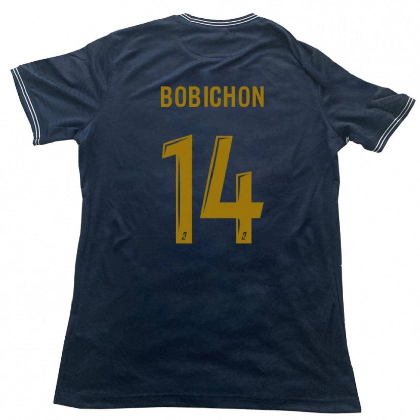 Danxen Mulher Camisola Antonin Bobichon #14 Azul Marinho Dourado Alternativa 2025/26 Camisa Brasil