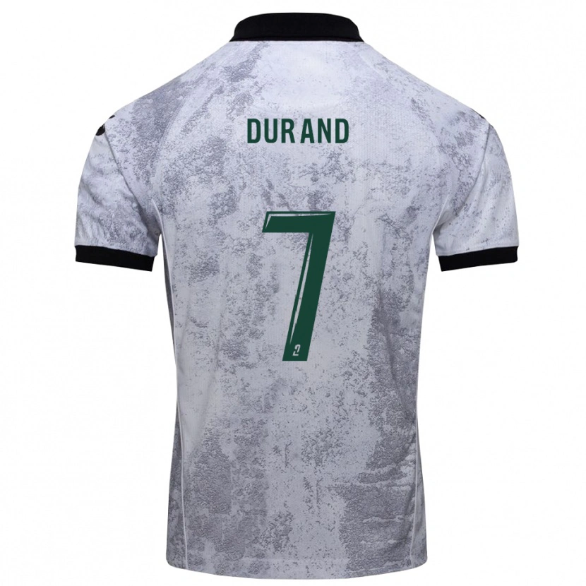 Danxen Mulher Camisola Damien Durand #7 Branco Preto Alternativa 2025/26 Camisa Brasil