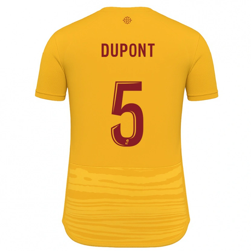 Danxen Mulher Camisola Baptiste Dupont #5 Laranja Borgonha Alternativa 2025/26 Camisa Brasil