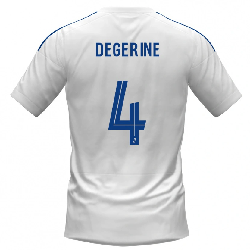 Danxen Mulher Camisola Saveriu Degerine #4 Branco Azul Alternativa 2025/26 Camisa Brasil
