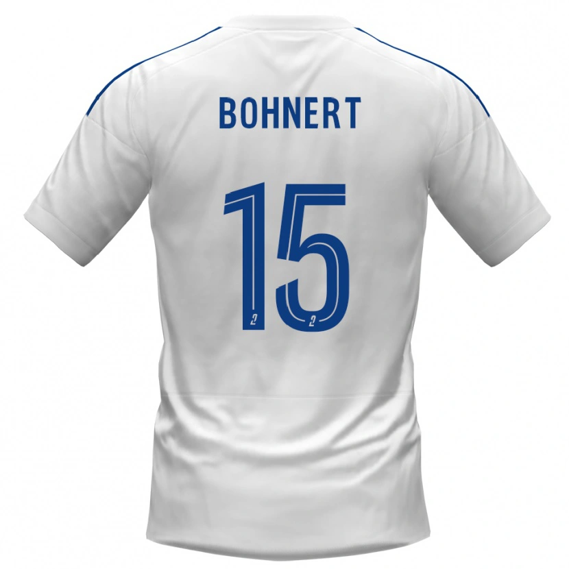 Danxen Mulher Camisola Florian Bohnert #15 Branco Azul Alternativa 2025/26 Camisa Brasil