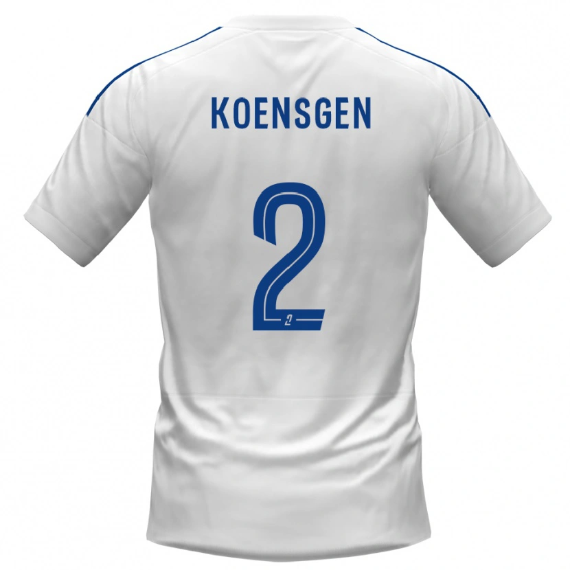 Danxen Mulher Camisola Félicien Koensgen #2 Branco Azul Alternativa 2025/26 Camisa Brasil