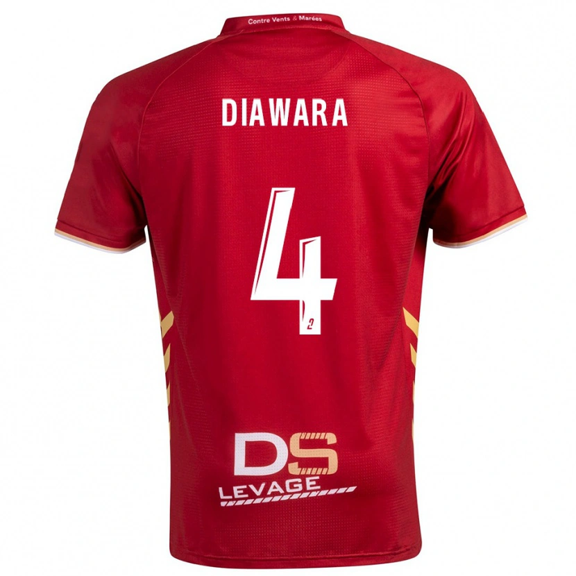 Danxen Mulher Camisola Sékhou Diawara #4 Borgonha Dourado Alternativa 2025/26 Camisa Brasil